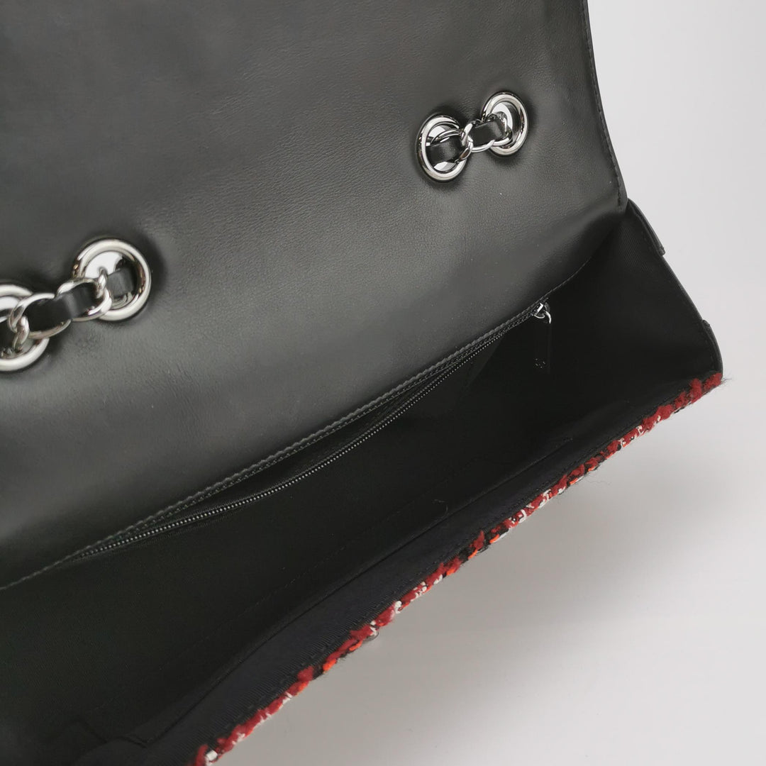 Chanel Coco Corset Flap In Multicolour Tweed and Calfskin Silver Hardware