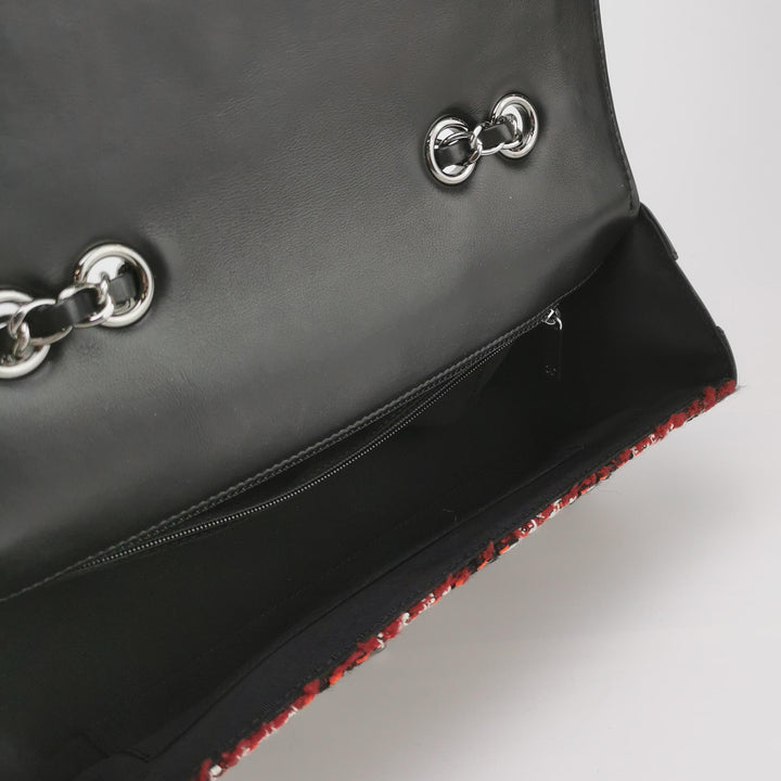 Chanel Coco Corset Flap In Multicolour Tweed and Calfskin Silver Hardware