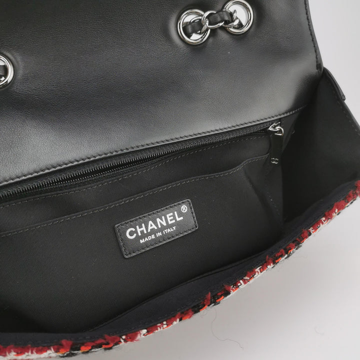 Chanel Coco Corset Flap In Multicolour Tweed and Calfskin Silver Hardware