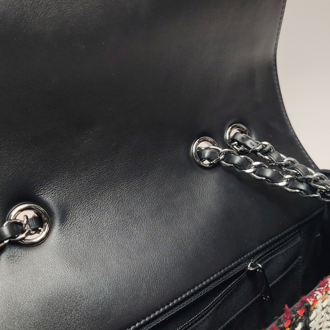 Chanel Coco Corset Flap In Multicolour Tweed and Calfskin Silver Hardware