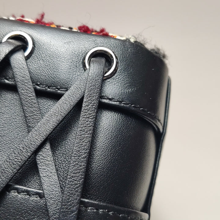 Chanel Coco Corset Flap In Multicolour Tweed and Calfskin Silver Hardware