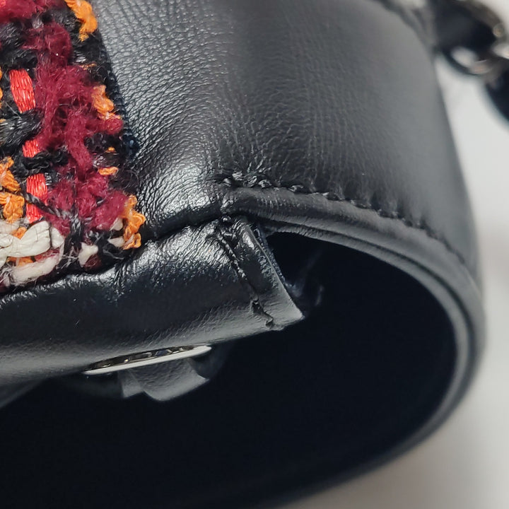 Chanel Coco Corset Flap In Multicolour Tweed and Calfskin Silver Hardware