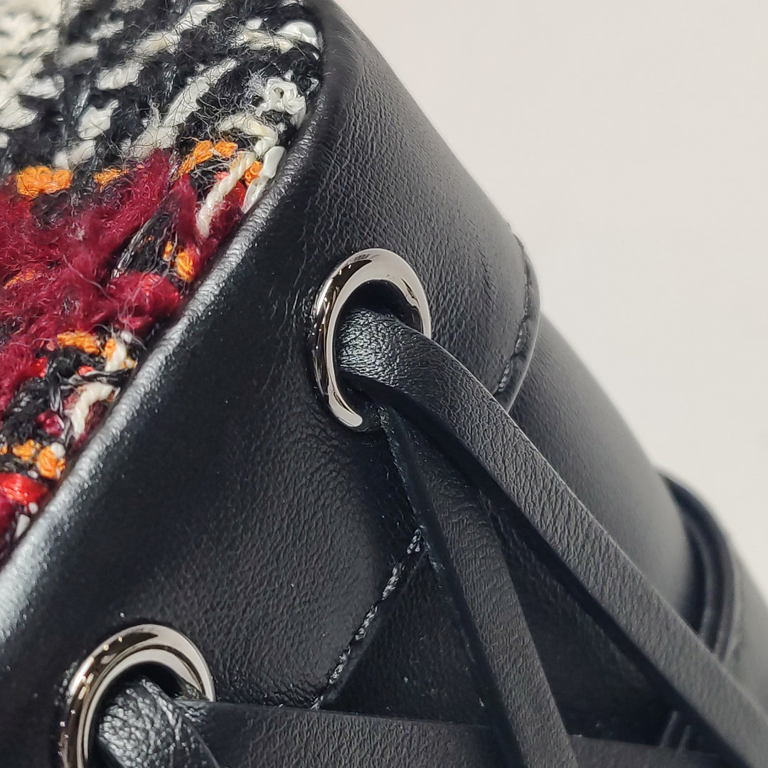 Chanel Coco Corset Flap In Multicolour Tweed and Calfskin Silver Hardware