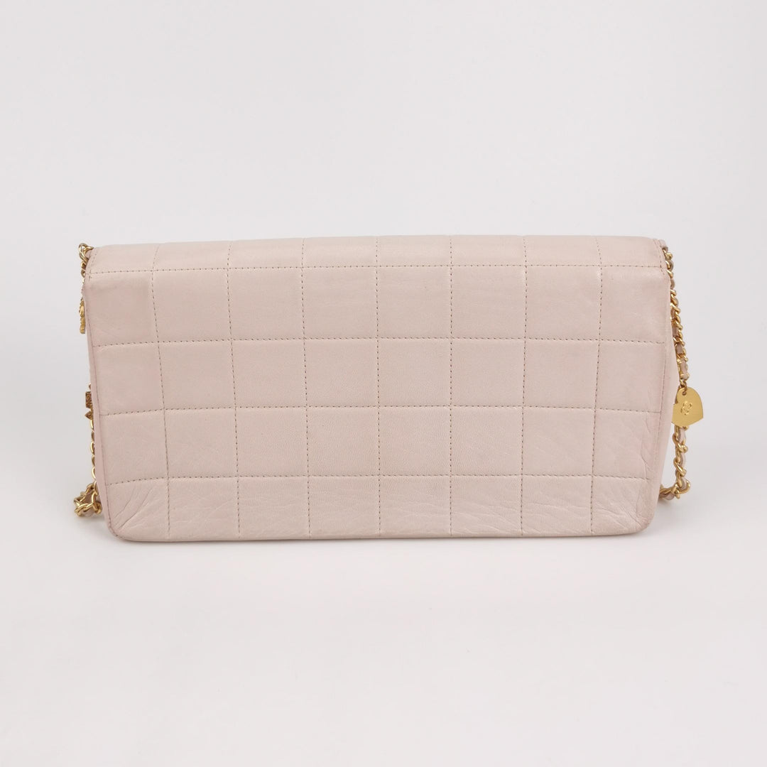 Chanel Square Quilt Lucky Charms Flap Bag Lambskin Pink Gold Hardware