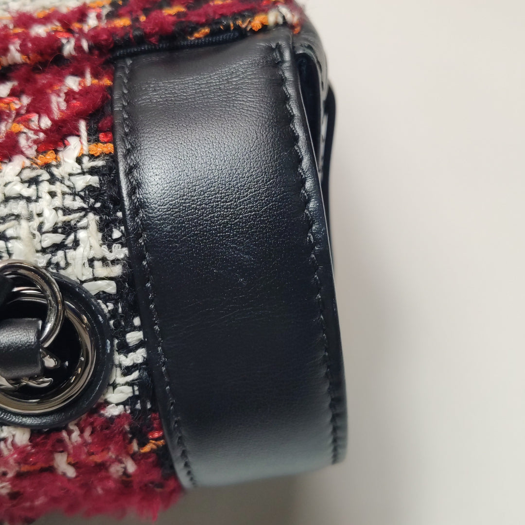 Chanel Coco Corset Flap In Multicolour Tweed and Calfskin Silver Hardware