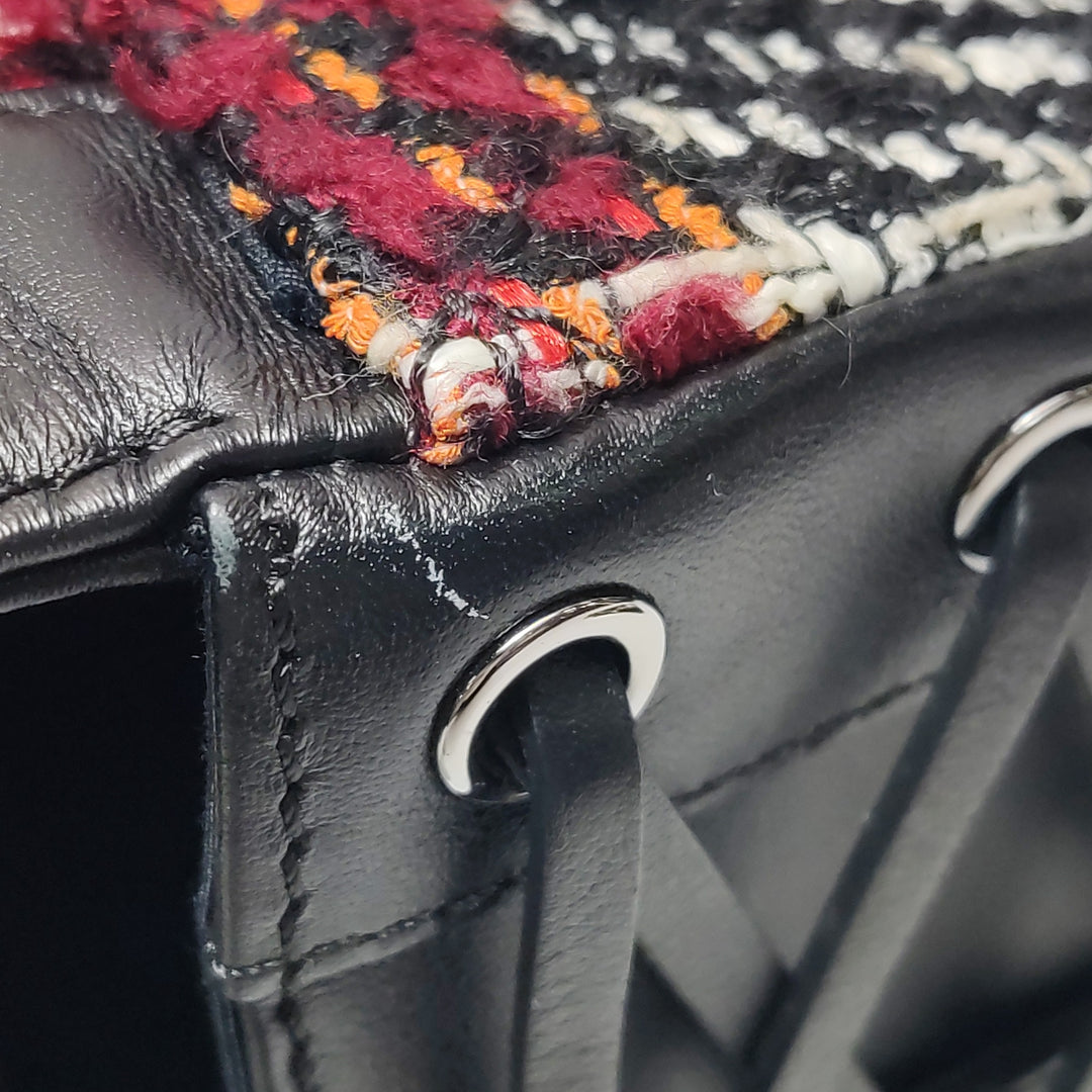 Chanel Coco Corset Flap In Multicolour Tweed and Calfskin Silver Hardware