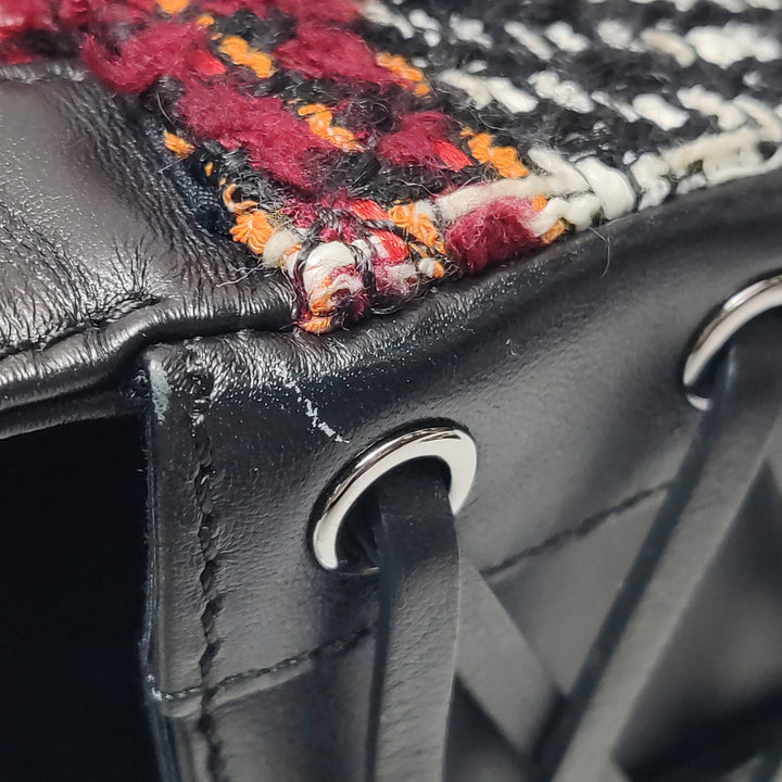 Chanel Coco Corset Flap In Multicolour Tweed and Calfskin Silver Hardware