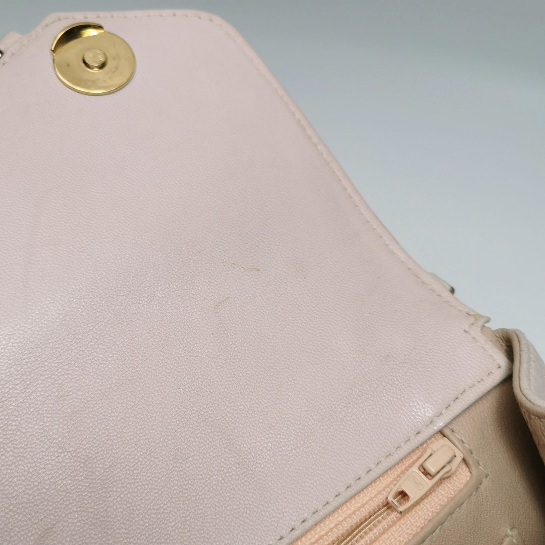 Chanel Square Quilt Lucky Charms Flap Bag Lambskin Pink Gold Hardware