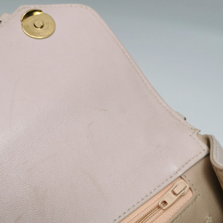Chanel Square Quilt Lucky Charms Flap Bag Lambskin Pink Gold Hardware
