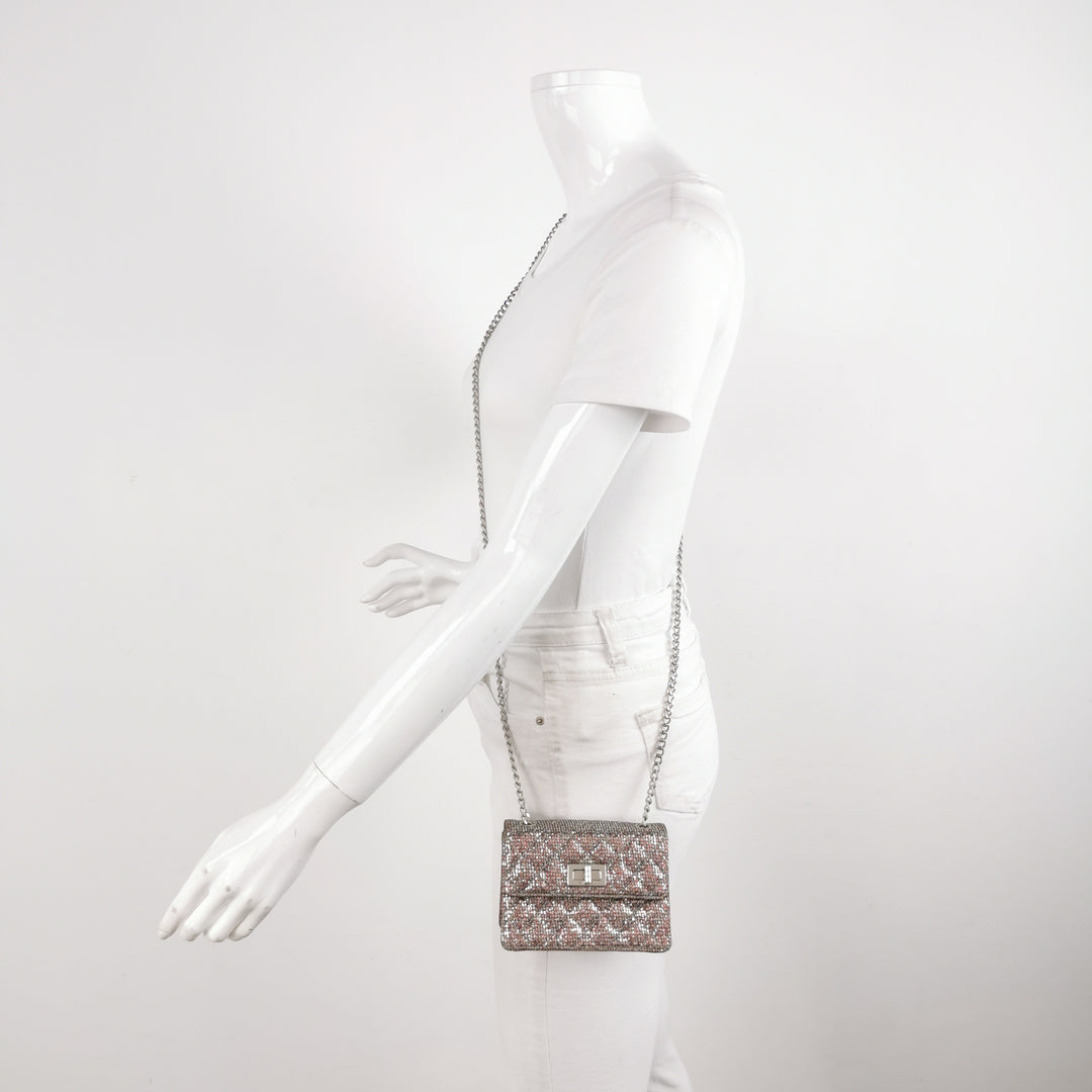 Chanel Mini 2.55 Bag in Pink and Silver