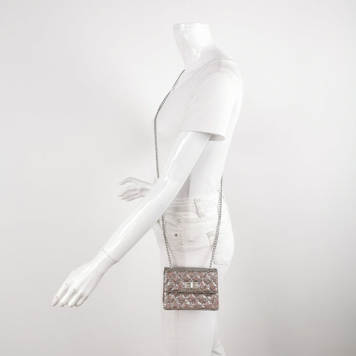Chanel Mini 2.55 Bag in Pink and Silver