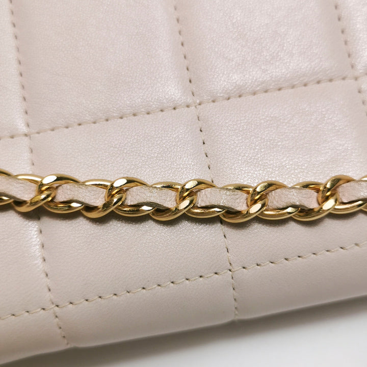 Chanel Square Quilt Lucky Charms Flap Bag Lambskin Pink Gold Hardware