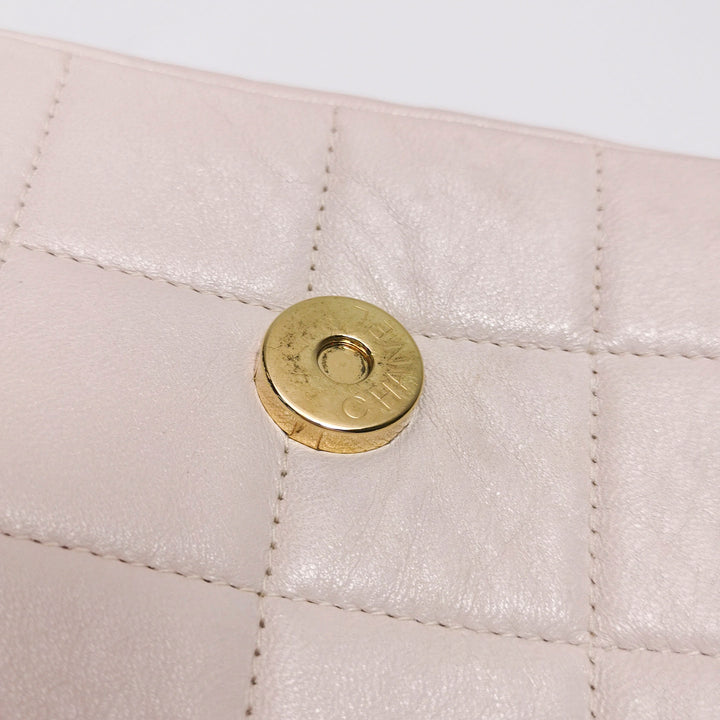Chanel Square Quilt Lucky Charms Flap Bag Lambskin Pink Gold Hardware