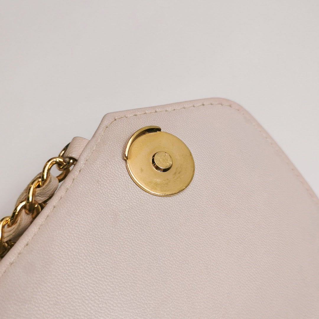 Chanel Square Quilt Lucky Charms Flap Bag Lambskin Pink Gold Hardware