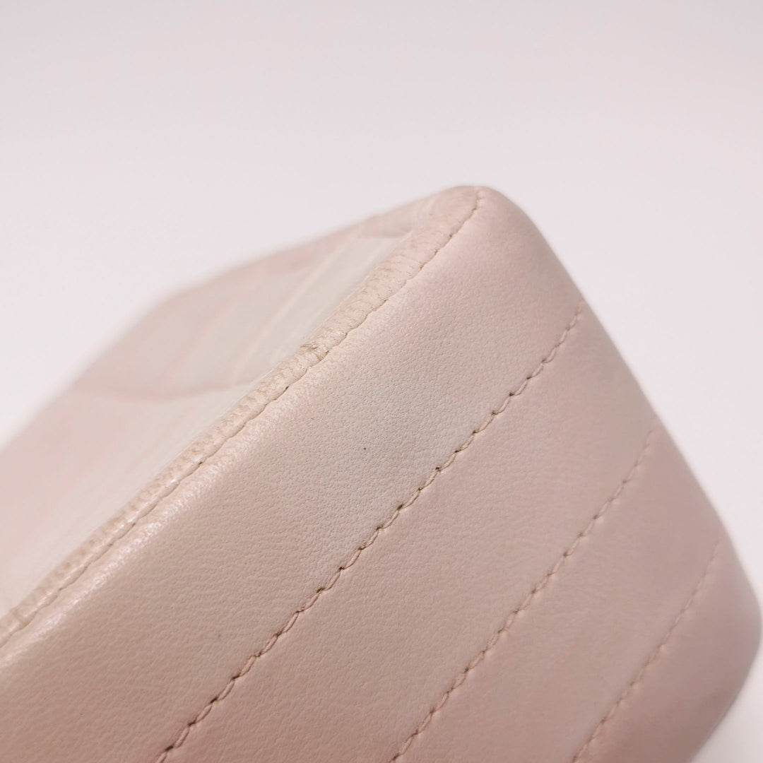Chanel Square Quilt Lucky Charms Flap Bag Lambskin Pink Gold Hardware