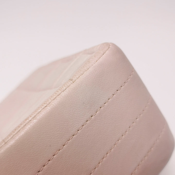 Chanel Square Quilt Lucky Charms Flap Bag Lambskin Pink Gold Hardware