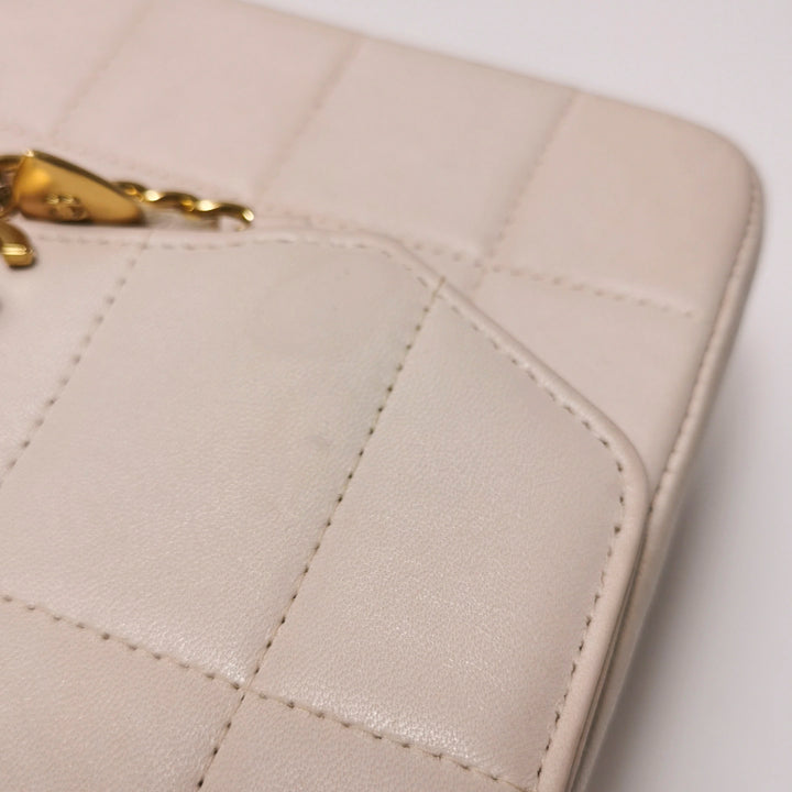 Chanel Square Quilt Lucky Charms Flap Bag Lambskin Pink Gold Hardware