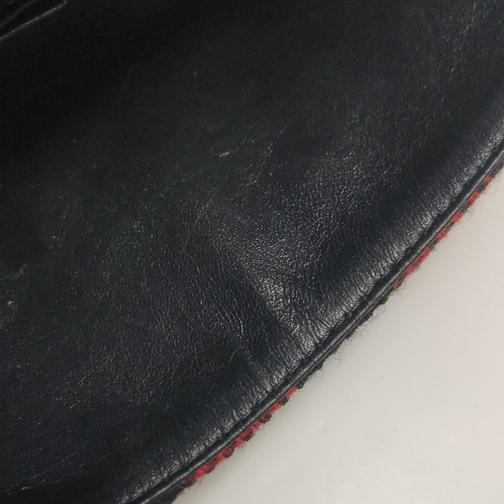 Chanel Black Red Tweed Reissue 225 Double Flap Bag