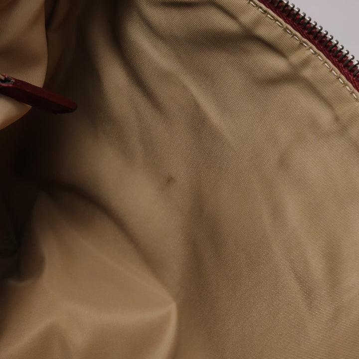 Dior Street Chic Trotter Canvas Leather Shoulder Bag Red Beige