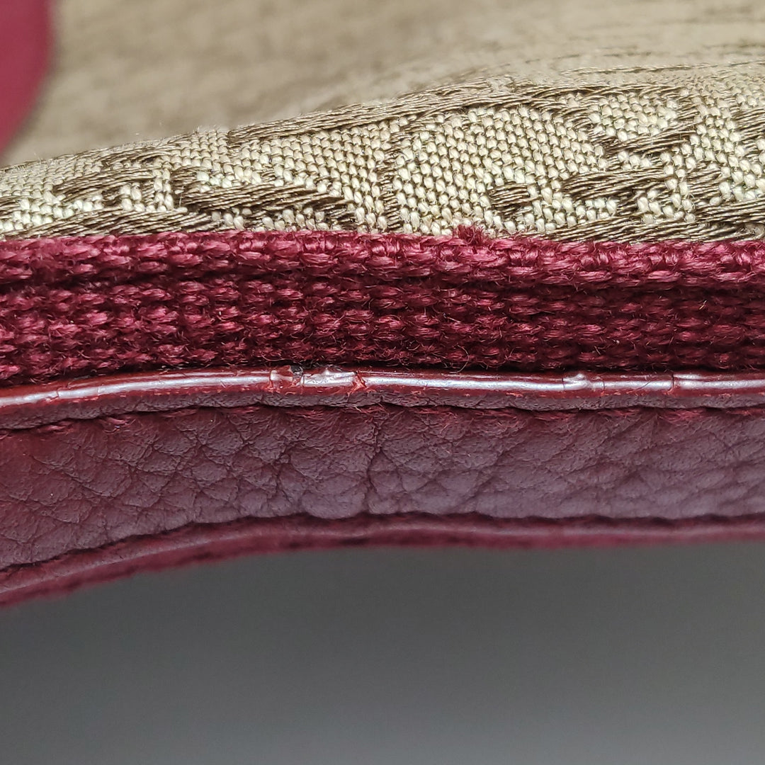 Dior Street Chic Trotter Canvas Leather Shoulder Bag Red Beige