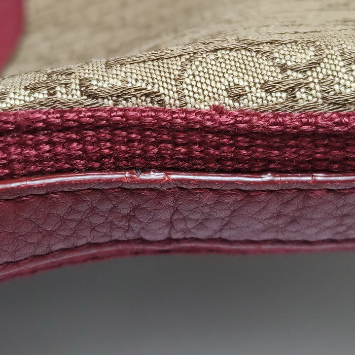 Dior Street Chic Trotter Canvas Leather Shoulder Bag Red Beige