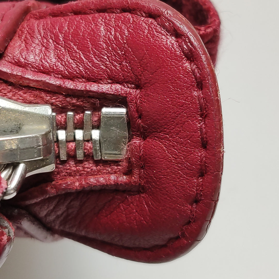 Dior Street Chic Trotter Canvas Leather Shoulder Bag Red Beige