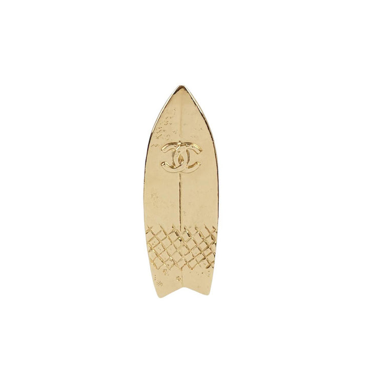 Chanel Gold Surfboard Brooch