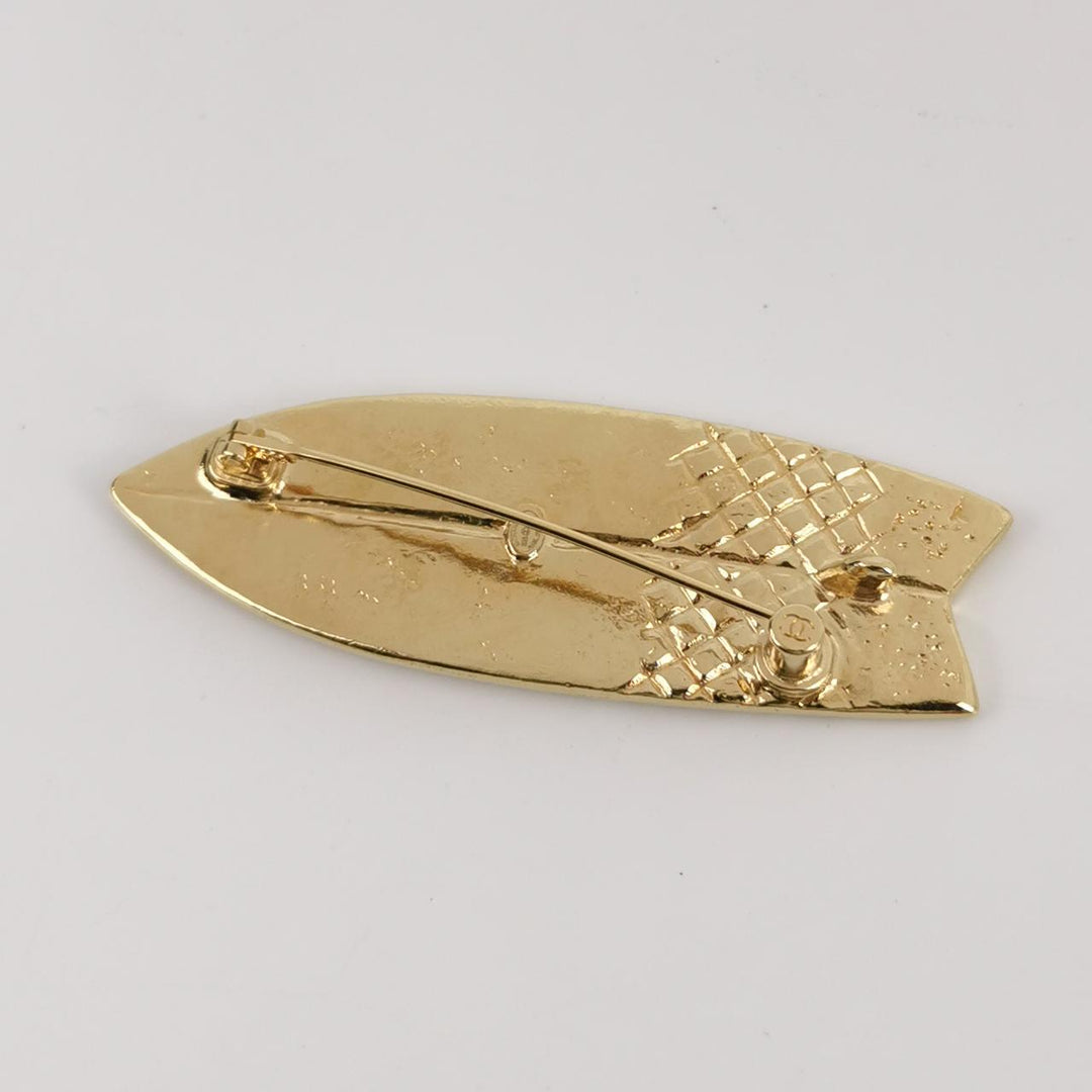 Chanel Gold Surfboard Brooch