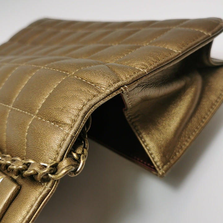 Chanel Paris-Byzance Jewelled Evening Bag Lambskin Brown Antique Gold Hardware