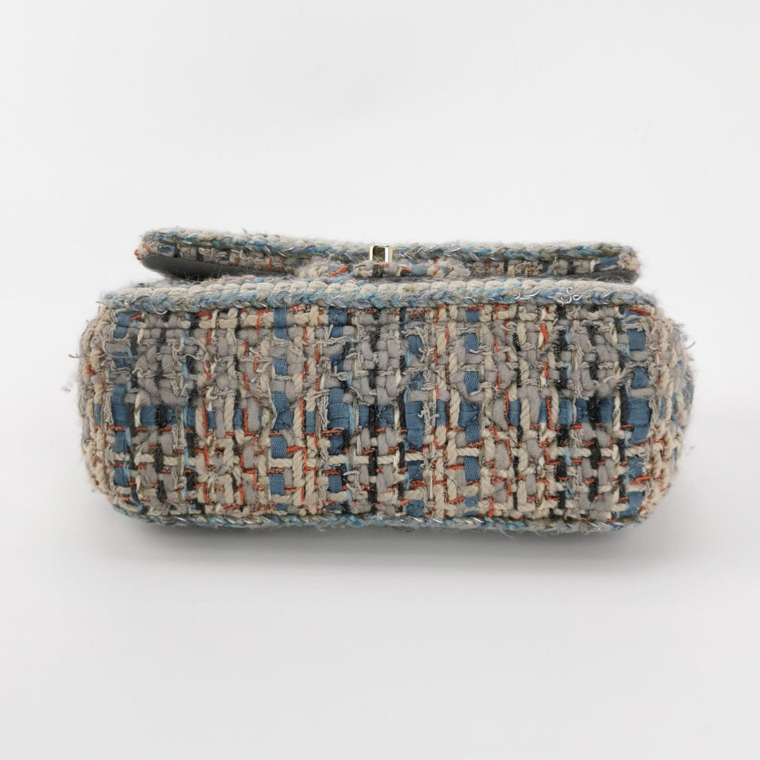 Chanel Tweed Single Flap Bag in Braided Multi Colour