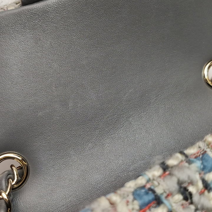 Chanel Tweed Single Flap Bag in Braided Multi Colour
