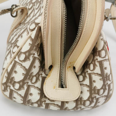 Dior Vintage Diorissimo Monogram floral embroidered CD satchel bag