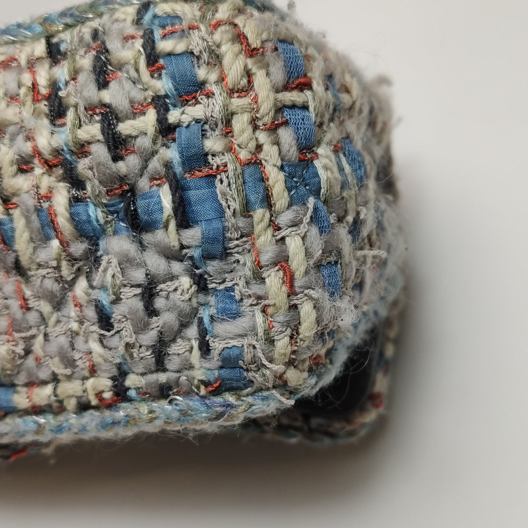 Chanel Tweed Single Flap Bag in Braided Multi Colour