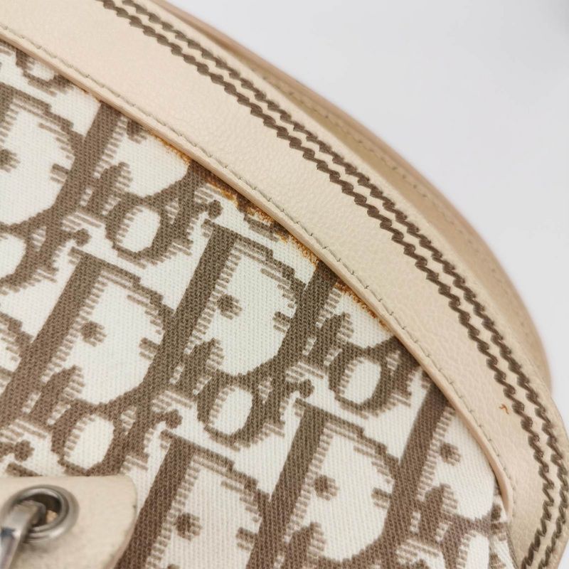 Dior Vintage Diorissimo Monogram floral embroidered CD satchel bag