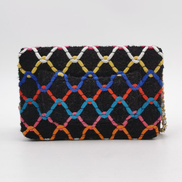 Chanel Multicolour Tweed Pearl Crush Wallet On Chain