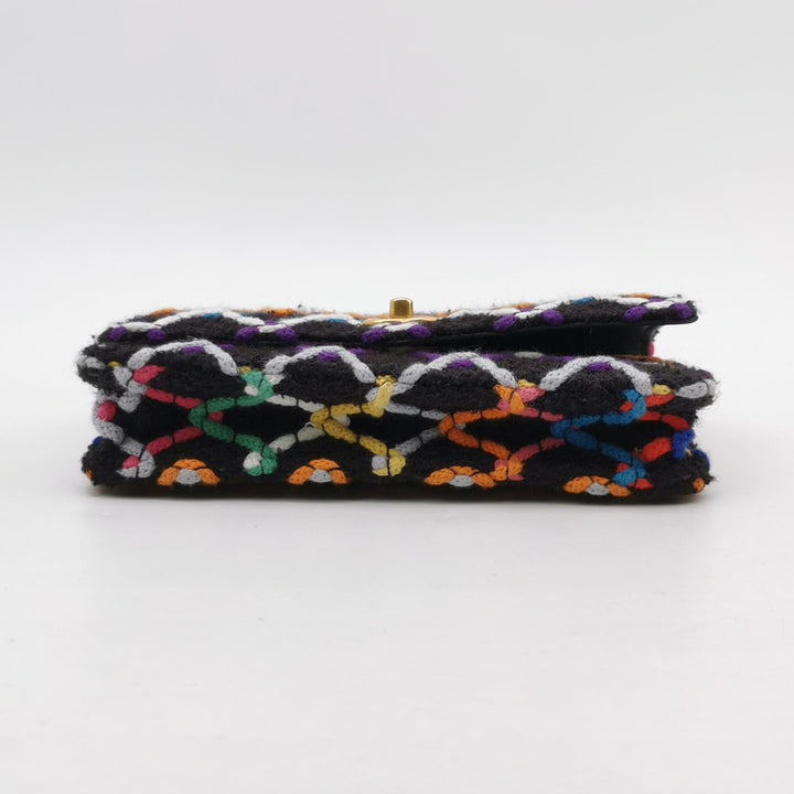 Chanel Multicolour Tweed Pearl Crush Wallet On Chain