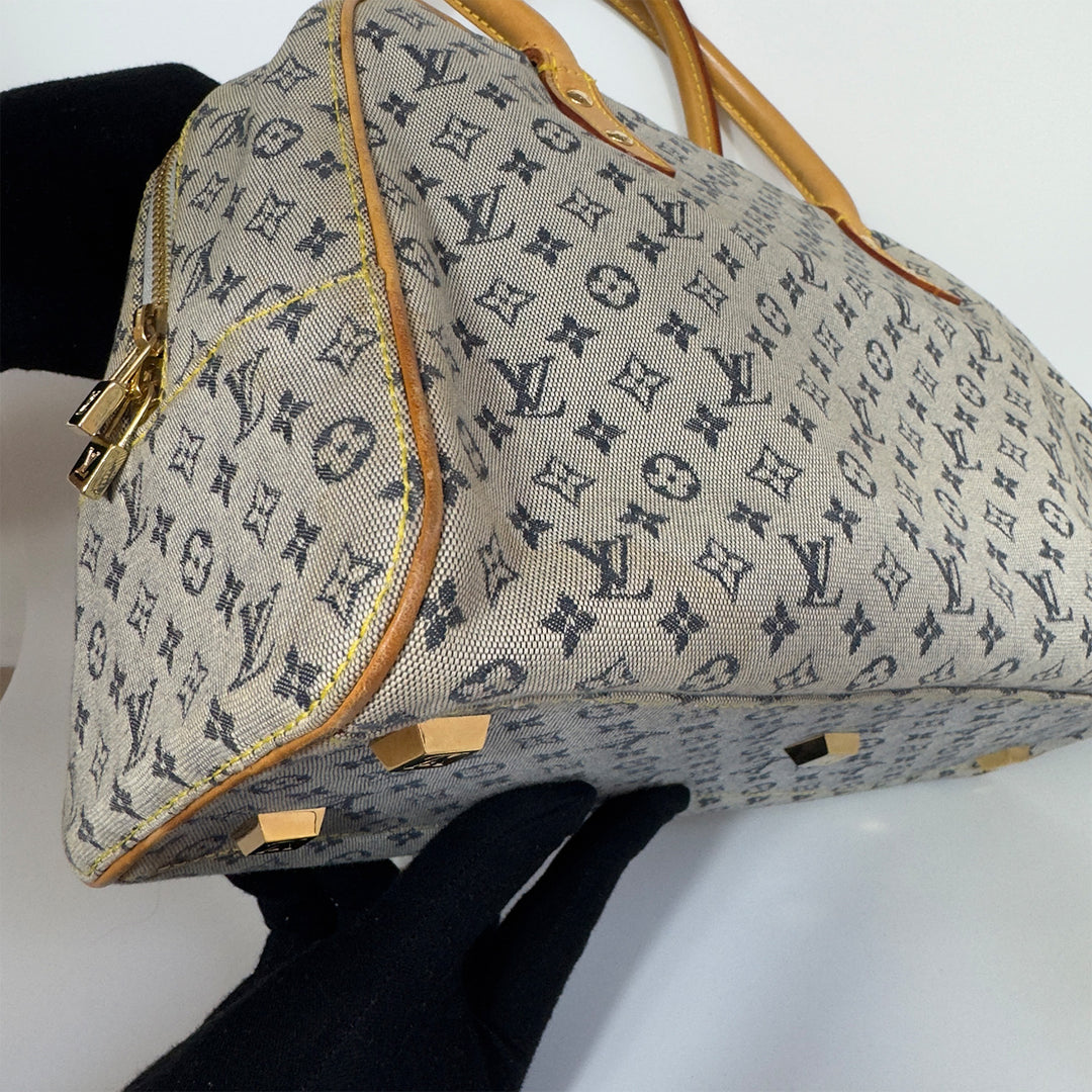 Louis Vuitton Vintage Lin Marie Denim Bag in Blue Monogram and Gold Hardware