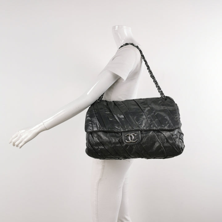 Chanel XL Jumbo Twisted Flap Bag Black