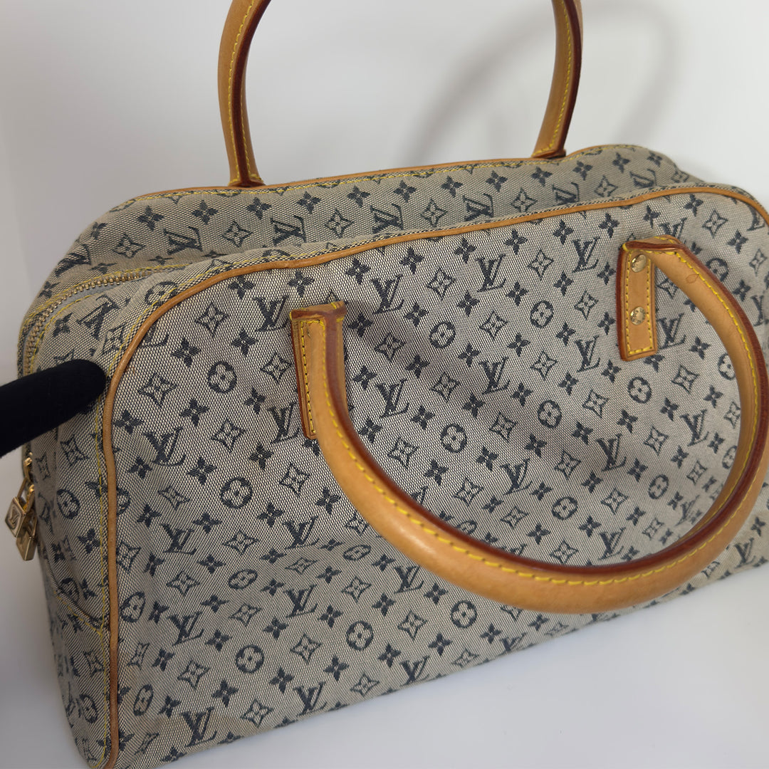 Louis Vuitton Vintage Lin Marie Denim Bag in Blue Monogram and Gold Hardware