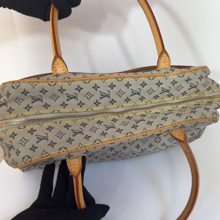 Louis Vuitton *Vintage* Monogram Lin Marie Denim Bag Blue Brown Gold Hardware