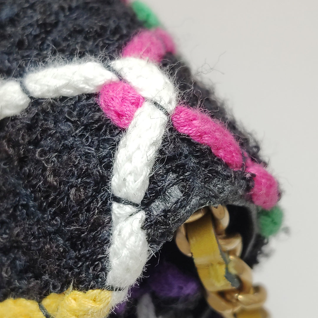 Chanel Multicolour Tweed Pearl Crush Wallet On Chain