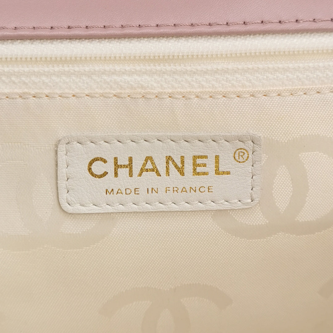 Chanel Vintage Wild Stitch Top Handle Flap Pink Bag