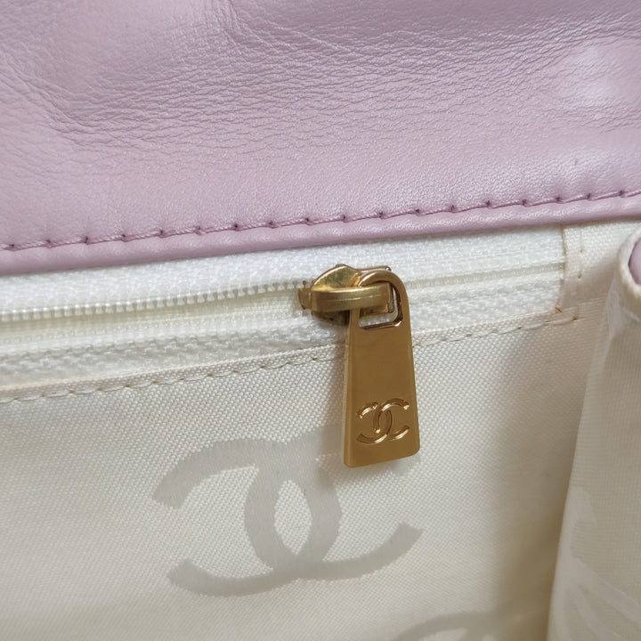 Chanel Vintage Wild Stitch Top Handle Flap Pink Bag