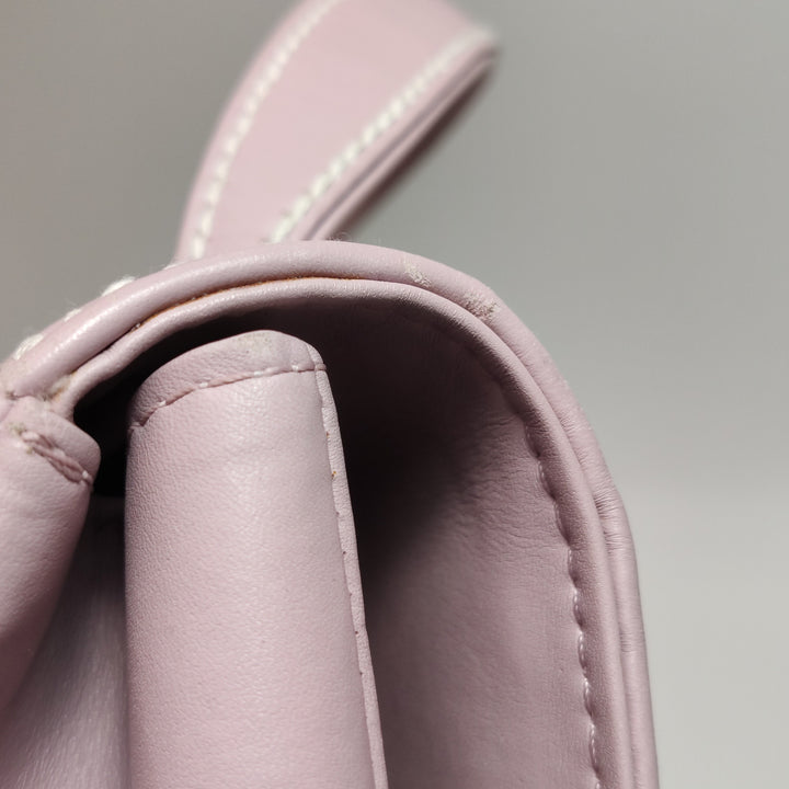 Chanel Vintage Wild Stitch Top Handle Flap Pink Bag