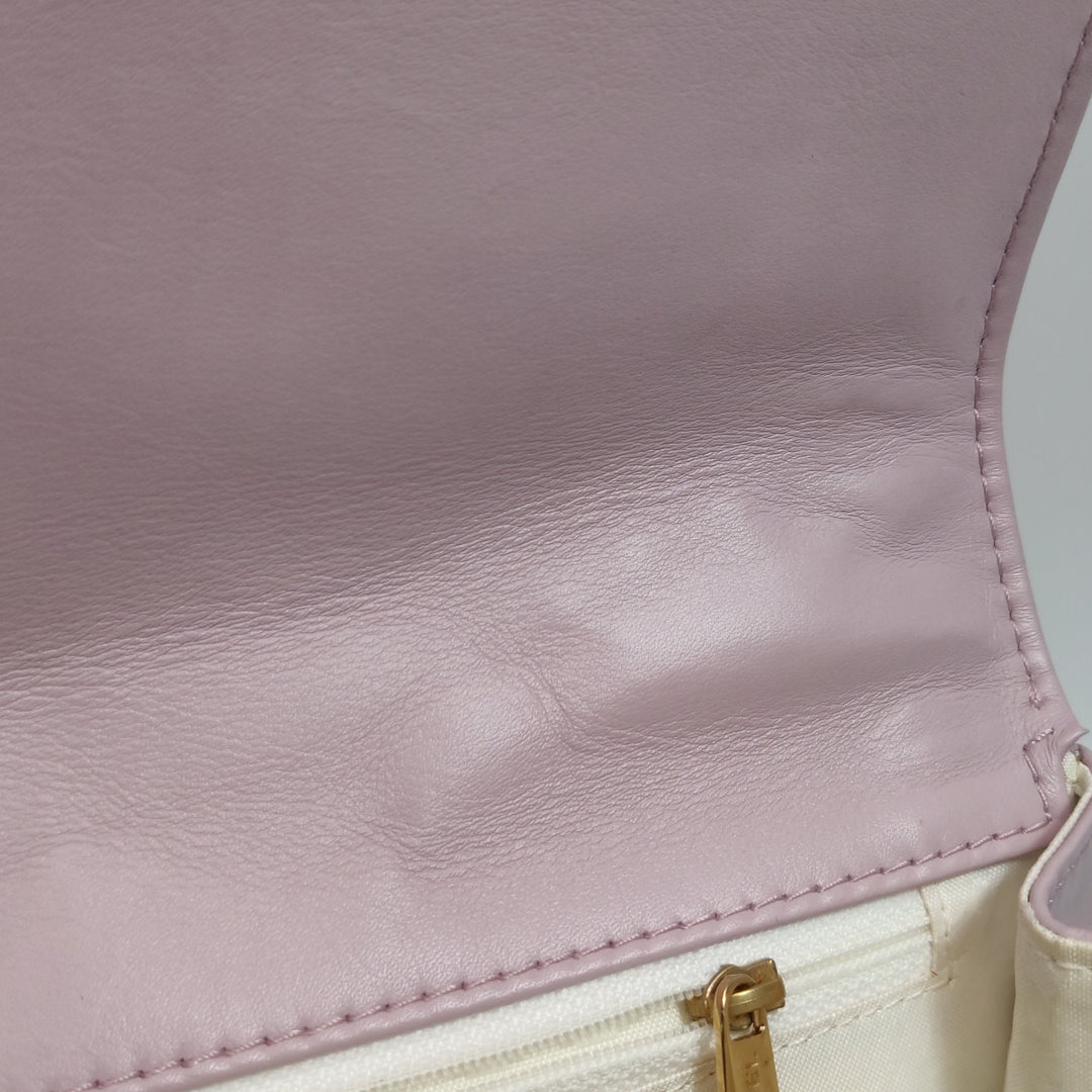 Chanel Vintage Wild Stitch Top Handle Flap Pink Bag