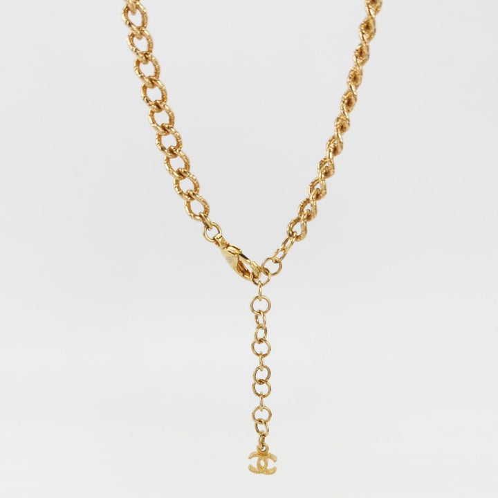 Chanel Rare Runway CC Logo Dangle Gold Multi Colour Stones Necklace
