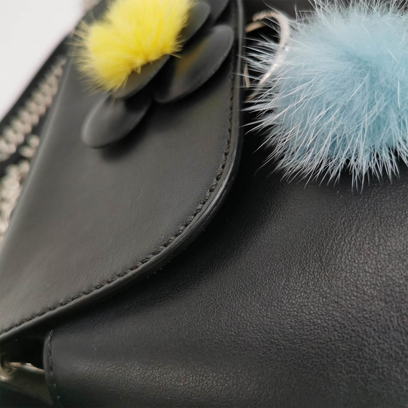 Fendi Back to School Backpack Pom Pom Leather Mini