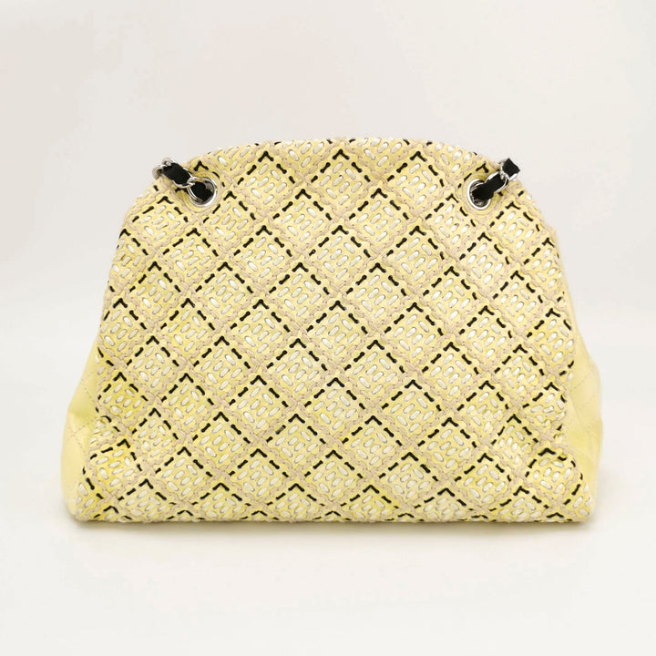 Chanel Just Mademoiselle Stitch Bowling Bag Yellow