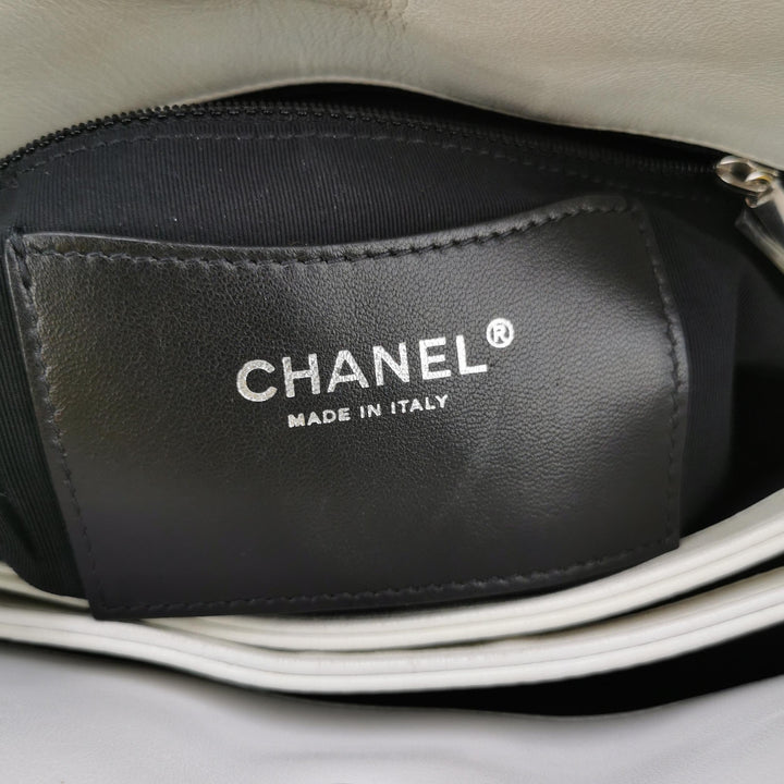 Chanel Just Mademoiselle Stitch Bowling Bag Yellow
