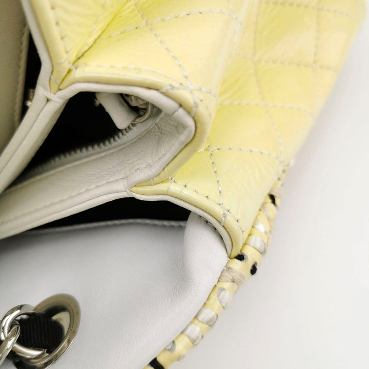 Chanel Just Mademoiselle Stitch Bowling Bag Yellow